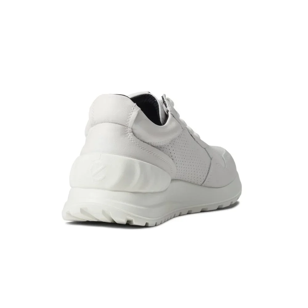 Ecco Men's Astir Lite Lace Up Leather Sneaker Fluidform Comfort Footbed White - Picture 4 of 8